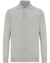 Brunello Cucinelli - Cashmere Polo Style Sweater - Lyst