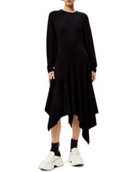 Loewe Long Sleeve Midi Dress - Black