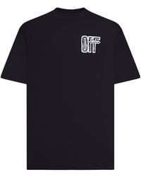 Off-White c/o Virgil Abloh - T-shirt With Logo And Arrow Sketch Print - Lyst