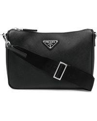Prada - Saffiano-leather Crossbody Bag - Lyst