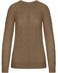 Ralph Lauren - Crewneck Cashmere Cable Knit Sweater - Lyst