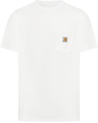 Carhartt - T-shirt in cotone con patch logo - Lyst