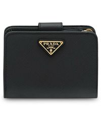 Prada - Saffiano Leather Small Wallet - Lyst