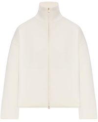 Max Mara Pure - High Neck Sweatshirt With Zip - Lyst