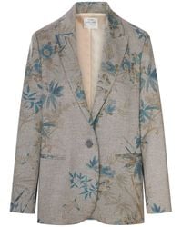 forte_forte - Single-Breasted Floral Print Blazer - Lyst