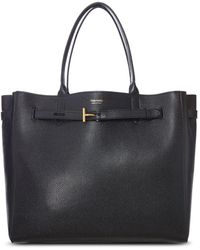 Tom Ford - Leather Tote Bag With T Detail - Lyst