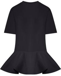 Alaïa - Cotton Jersey T-Shirt With Crinoline - Lyst