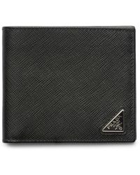 Prada - Triangle Logo Bifold Wallet - Lyst