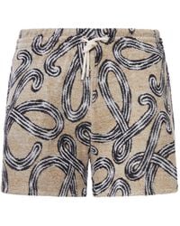 Loewe - Terry Shorts With All-Over Anagram - Lyst