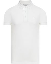 Burberry - Cotton Polo Shirt With Embroidered Ekd Logo - Lyst