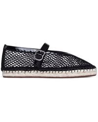 Alaïa - Mesh And Patent Leather Espadrilles - Lyst