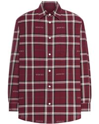 Gucci - Jacquard Cotton Tartan Shirt - Lyst