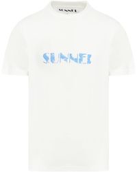 Sunnei - Classic T-shirt Big Logo Pennellata - Lyst