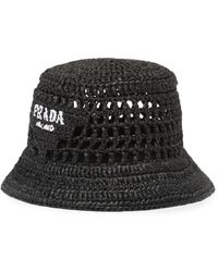 Prada - Crochet Bucket Hat - Lyst