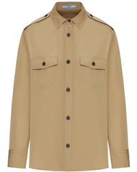 Prada - Cotton Poplin Shirt - Lyst