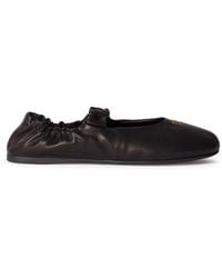 Miu Miu - Nappa Ruched Ballet Flats - Lyst