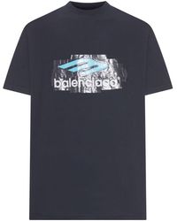 Balenciaga - Printed T-Shirt - Lyst