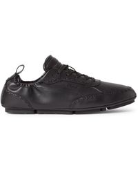 Fendi - Sneaker fit low top in pelle nera - Lyst