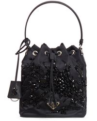Prada - Mini borsa in re-nylon con ricami - Lyst