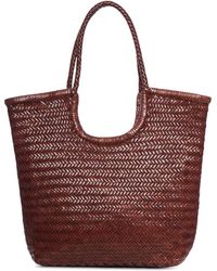 Dragon Diffusion - Ns Diagonal Leather Tote Bag - Lyst