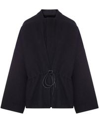 Rick Owens - Wool Kimono Blouson With Belt - Lyst