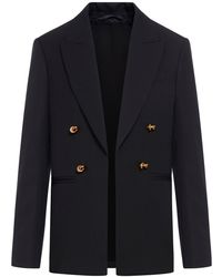 Bottega Veneta - Wool Twill Jacket With Knot Buttons - Lyst
