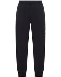 Stone Island - Cotton Joggers With Compass Logo - Lyst