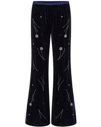 forte_forte - Pantalone in velluto ricamato - Lyst