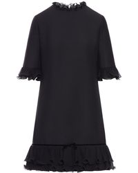 Valentino Garavani - Abito corto in crepe couture - Lyst