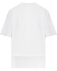 Alaïa - Crew Neck Cotton Boxy T-Shirt - Lyst