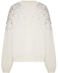 Golden Goose - Crew-Neck Sweatshirt With Jeweled Appliqués - Lyst