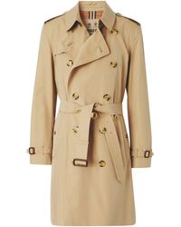 Burberry - Trench coat the kensington medio - Lyst
