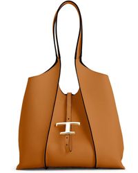 Tod's - Borsa shopping t timeless in pelle - Lyst