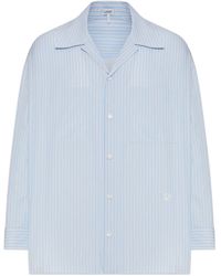 Loewe - Oversized Striped Cotton Shirt With Bowling Collar - Lyst