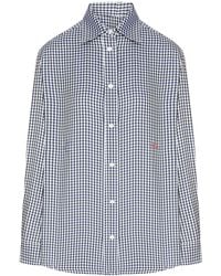 Loewe - Checked Silk Twill Shirt With A Contrasting Micro-Pattern - Lyst