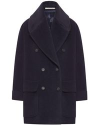 Tagliatore - Double-Breasted Wool Cloth Coat - Lyst