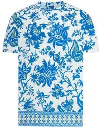 Etro - Soho Cotton T-Shirt With Placed Print - Lyst