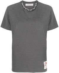 Golden Goose - Grey 'crystal Embellished T-shirt' - Lyst