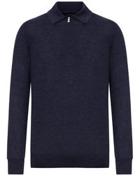 Nome G - Wool Zip-up Polo - Lyst