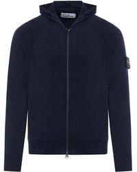 Stone Island - Sweater With Hood And Zip - Lyst
