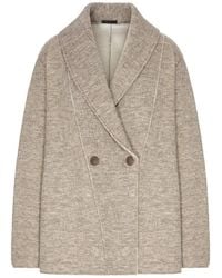 Transit - Double-Breasted Knit Jacket - Lyst