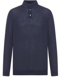 Kiton - Long-sleeved Wool Polo Shirt - Lyst