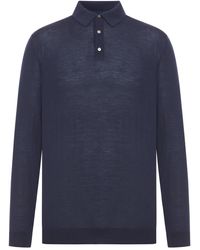 Kiton - Long-Sleeved Wool Polo Shirt - Lyst