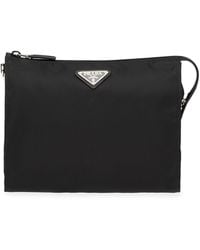 Prada - Necessaire in re-nylon e saffiano - Lyst