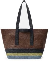 Loewe - Fold shopper in rafia - Lyst