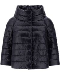 Herno - Sofia Mini Hood With Ultralight Nylon Sleeves - Lyst