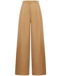 Max Mara - Pantalone ampio in seta e lino - Lyst