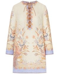 Zimmermann - Indra Linen Mini Tunic Dress - Lyst