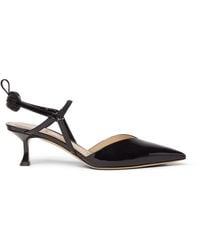 Fendi - Slingback very colibrÌ con tacco medio in pelle verniciata nera - Lyst