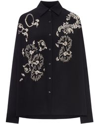 Dries Van Noten - Oversized Shirt With Jewel Embroidery - Lyst